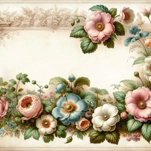 Victorian Blossom Print |  Timeless Floral Artwork |  Paper and Size Options