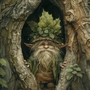 Eldarion the Forest Gnome |  Wise Elder Forest Gnome |  Paper and Size Options