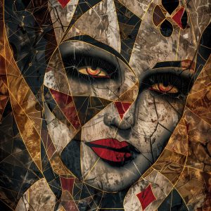 Queen of the Jesters |  Harlequin Wall Art |  Multiple Paper and Size Options Available