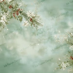 Winter Greenery Bliss |  Delightful Winter Garland Print |  