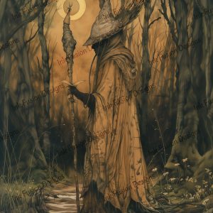 Wisdom of the Woods |  Moonlit Forest Wanderer |  Multiple Paper and Size Options Available