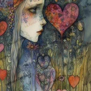 Linda's Moonlit Garden |  Heart flowers in the moonlight |  