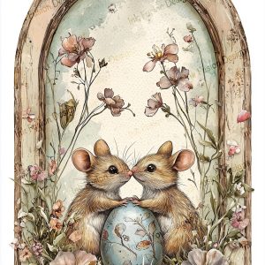 Springtime Field Mice |  Charming Mice Print |  