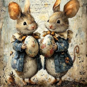 Brisby Boys|  Vintage Mice in Blue Coats |  