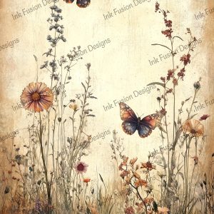 Barbara's Wild Garden Butterflies Dancing & Wild Blooms