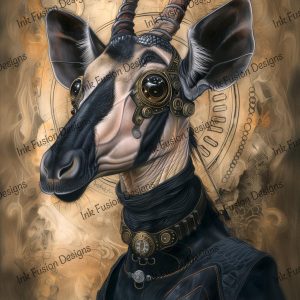 Okari of Aether Guild Elegant Fantasy Okapi Art