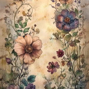 Whispering Vines of Print Flowering Vines Art Paper