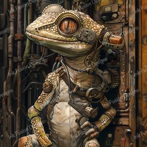 Electrode Eddie |  Eddie the cyber-enhanced Gecko |  