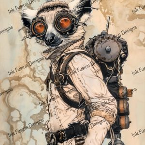 Winston Furmore |  Steampunk-inspired Ghostbuster Lemur |  