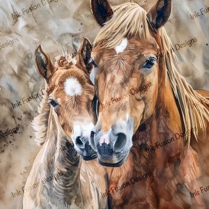 Kindred in the Wild |  Sweet Mare and Her Foal |  