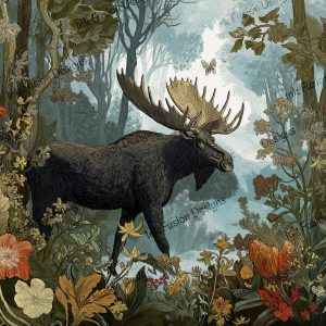 Monarch of the Glade |  Majestic Moose in a Forest Setting |  